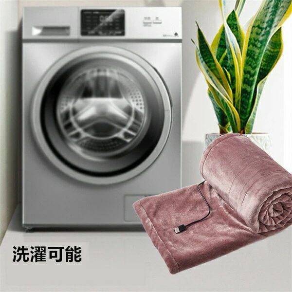 アソラの節電 3段階温度調節 ひざ掛け 洗える 防寒 肩掛け 掛け毛布 電気毛布 着る毛布 掛け敷き 大きいサイズ USB給電式 USB 電気ひざ掛け おしゃれ 電熱 発熱｜アングル2