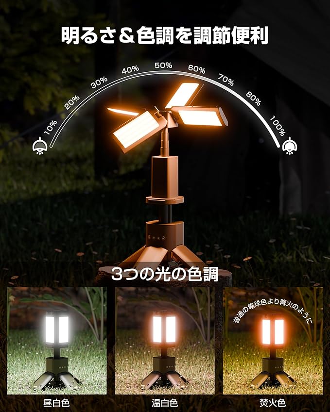14000mAh 3色切替 USB充電式 キャンプライト アウトドア/キャンプ/夜釣り/防災/地...