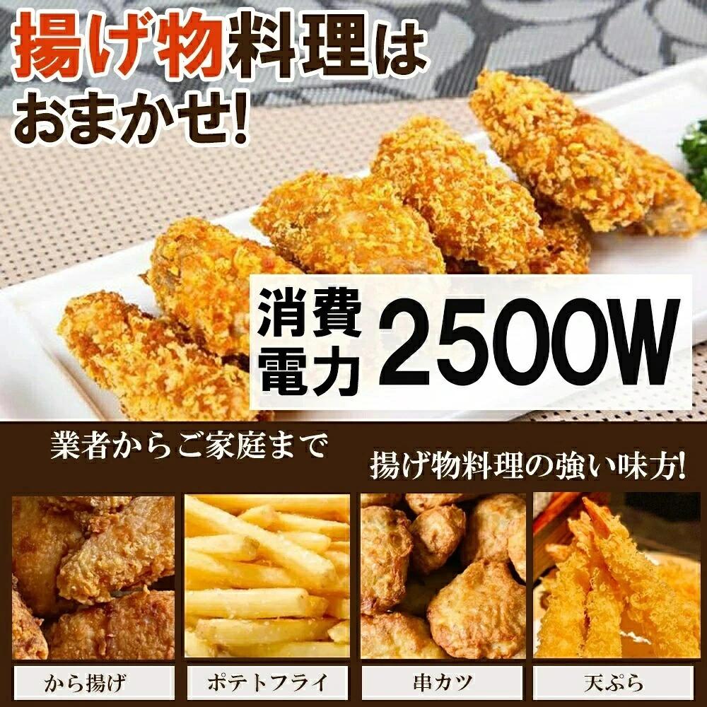 二槽式 調理器具 揚げ物 電気フライヤー 串揚げ ダブルシリンダー 業務用/家庭用 3...