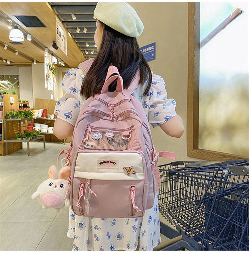 レディース 新学期グッズ 軽量 撥水 多収納 軽量 子供リュック パソコン バッグ 女児 女子 A4 入学準備 おしゃれ 遠足 校外学習 韓国 学童 小学生 リュックサック 高校生 通勤 スクールバッグ バックパック PCバッグ リュック 通学 大学生 女の子 大容量 中学生 — vista 3