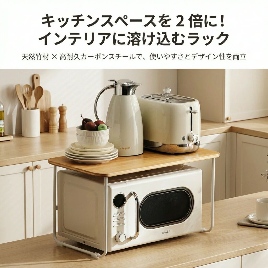 レンジ上 ラック ラックレンジラック キッチンラック キッチン収納 電子レンジラック 伸縮式 炊飯器対応 キッチン用品 おしゃれ 台所収納 トースター レンジ棚 キッチンカウンター上収納 キッチン雑貨 電子レンジ台 レンジ上ラック シンプル トースター