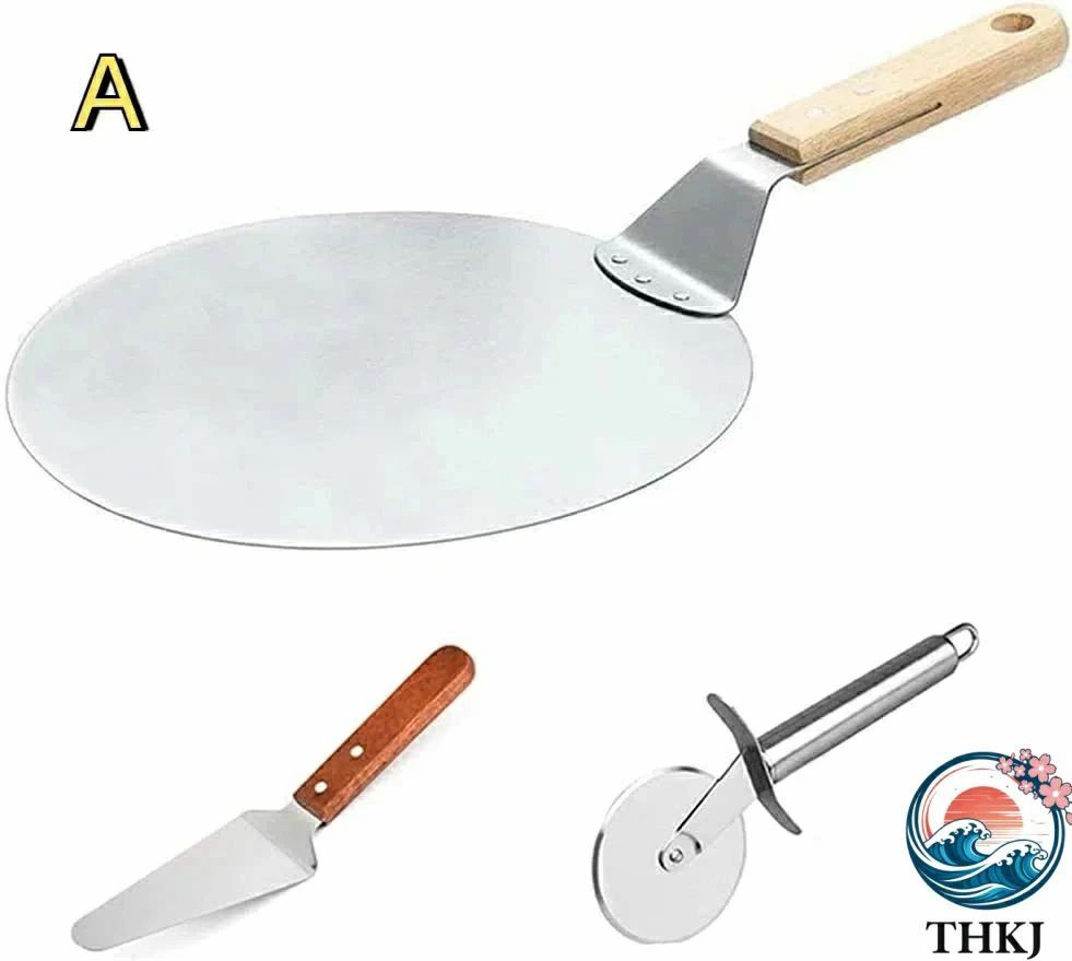 ? 【ピザ窯キット3点セット】ピザ カッター+円形 ピザピール+ピザショベル。ピザ作り、取り出し、カットに必要な道具が全て揃った3点セットで、他のツールを追加購入する必要はありません。最高のキッチンヘルパーになります。? 【高品質の素材】高品質のステンレススチール製、強くて丈夫、高温に強く、変形しにくく、食品に直接触れることができます。木製ハンドル、手のひらによくフィットし、より快適に、より安定して持ちやすくなります。? 【便利で実用的】回転式 ピザカッターの刃先は鋭利で、ピザ、パン、ペストリーなどを形を崩さずに簡単に切ることができます。当社のピザスパチュラはハンドルに穴とフックがあり、簡単に吊るして収納でき、カウンタースペースを空けられます。? 【多機能デザイン】ピザホイールとパイサーバーは、お客様の期待に応えます。 パイ、ピザ、ワッフル、ラザニア、ケーキ、フラットブレッド、タルト、サンドイッチ、キッシュ、クッキー生地に最適です、家庭用と商業用の両方に適しています。? 【商品基本仕様】サイズ：円形 ピザピール：長さ: 43.5cm 幅: 25.5cm 厚さ: 0.8mm 重量: 約434.6g。ピザカッター：長さ：20.5cm 幅：6.5cm 重さ：約62.3g。三角ピザピール：縦25.5cm、横2.5cm、厚さ0.9mm、重さ約69.7g。円形 ピザピール高品質の素材：高品質のステンレススチール製、強くて丈夫、高温に強く、変形しにくく、食品に直接触れることができます。木製ハンドル、手のひらによくフィットし、より快適に、より安定して持ちやすくなります。三角 ピザピールピザ窯キット3点セット：ピザ カッター+円形 ピザピール+ピザショベル。ピザ作り、取り出し、カットに必要な道具が全て揃った3点セットで、他のツールを追加購入する必要はありません。最高のキッチンヘルパーになります。ピザカッター多機能デザイン：ピザホイールとパイサーバーは、お客様の期待に応えます。 パイ、ピザ、ワッフル、ラザニア、ケーキ、フラットブレッド、タルト、サンドイッチ、キッシュ、クッキー生地に最適です、家庭用と商業用の両方に適しています。品質サービス:1、 当社の製品に問題がある場合は、お気軽にお問い合わせください。2、輸送中に多少の衝撃が加わる可能性がございます。万が一不具合や破損などがございましたら、部品の再送など対応させていただきますので、お気軽にご連絡くださいませ。3、商品が多いため、発送時に説明書をお送りし忘れることがございます。万が一、説明書が届いていない場合や、商品組み立てに関してご不明点がございましたら、お手数ですがご連絡いただけますようお願い申し上げます。電子版の説明書を再送させていただきますので、どうぞご安心ください。お客様にはご理解いただきますようお願い申し上げます。お客様のご支援が、私たちの励みとなっております。? 【ピザ窯キット3点セット】ピザ カッター+円形 ピザピール+ピザショベル。ピザ作り、取り出し、カットに必要な道具が全て揃った3点セットで、他のツールを追加購入する必要はありません。最高のキッチンヘルパーになります。? 【高品質の素材】高品質のステンレススチール製、強くて丈夫、高温に強く、変形しにくく、食品に直接触れることができます。木製ハンドル、手のひらによくフィットし、より快適に、より安定して持ちやすくなります。? 【便利で実用的】回転式 ピザカッターの刃先は鋭利で、ピザ、パン、ペストリーなどを形を崩さずに簡単に切ることができます。当社のピザスパチュラはハンドルに穴とフックがあり、簡単に吊るして収納でき、カウンタースペースを空けられます。? 【多機能デザイン】ピザホイールとパイサーバーは、お客様の期待に応えます。 パイ、ピザ、ワッフル、ラザニア、ケーキ、フラットブレッド、タルト、サンドイッチ、キッシュ、クッキー生地に最適です、家庭用と商業用の両方に適しています。? 【商品基本仕様】サイズ：円形 ピザピール：長さ: 43.5cm 幅: 25.5cm 厚さ: 0.8mm 重量: 約434.6g。ピザカッター：長さ：20.5cm 幅：6.5cm 重さ：約62.3g。三角ピザピール：縦25.5cm、横2.5cm、厚さ0.9mm、重さ約69.7g。円形 ピザピール高品質の素材：高品質のステンレススチール製、強くて丈夫、高温に強く、変形しにくく、食品に直接触れることができます。木製ハンドル、手のひらによくフィットし、より快適に、より安定して持ちやすくなります。三角 ピザピールピザ窯キット3点セット：ピザ カッター+円形 ピザピール+ピザショベル。ピザ作り、取り出し、カットに必要な道具が全て揃った3点セットで、他のツールを追加購入する必要はありません。最高のキッチンヘルパーになります。ピザカッター多機能デザイン：ピザホイールとパイサーバーは、お客様の期待に応えます。 パイ、ピザ、ワッフル、ラザニア、ケーキ、フラットブレッド、タルト、サンドイッチ、キッシュ、クッキー生地に最適です、家庭用と商業用の両方に適しています。品質サービス:1、 当社の製品に問題がある場合は、お気軽にお問い合わせください。2、輸送中に多少の衝撃が加わる可能性がございます。万が一不具合や破損などがございましたら、部品の再送など対応させていただきますので、お気軽にご連絡くださいませ。3、商品が多いため、発送時に説明書をお送りし忘れることがございます。万が一、説明書が届いていない場合や、商品組み立てに関してご不明点がございましたら、お手数ですがご連絡いただけますようお願い申し上げます。電子版の説明書を再送させていただきますので、どうぞご安心ください。お客様にはご理解いただきますようお願い申し上げます。お客様のご支援が、私たちの励みとなっております。