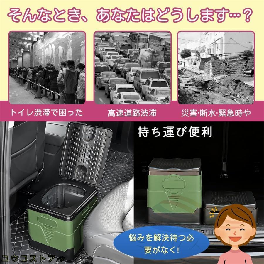 避難地震 車中泊 アウトドア キャンプ 非常用 防災 災害用トイレ 簡易 折りたたみ 処理袋付き プライバシーテント ポータブルトイレ セット テント 簡易トイレ asoraplus-10054768 アソラ サンプル画像2