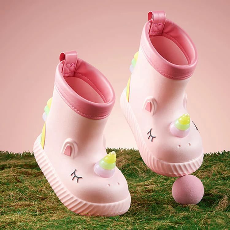 ユニコーン 女の子 レインブーツ 長靴 キッズ レインブーツ 防水 子供長靴 かわい...