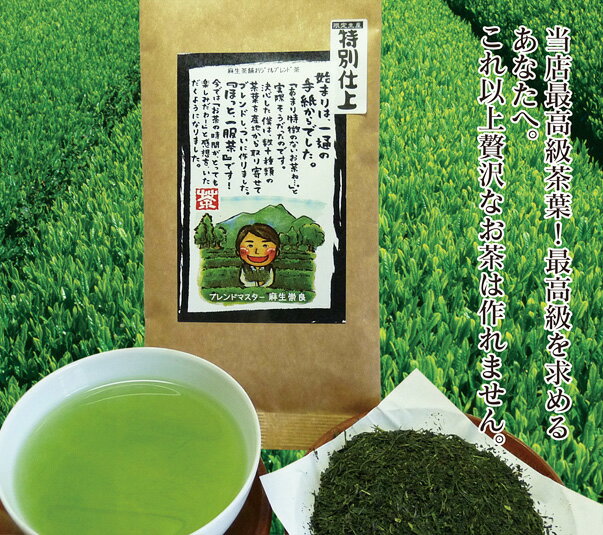 当店最上級茶葉【数量限定100本】特別仕上煎茶(八女茶）100gお茶日本茶緑茶煎茶粉茶番茶ほうじ茶10P13Nov14