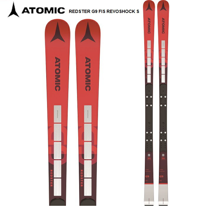 ATOMIC アトミック スキー板 ビンディングセット JR GS REDSTER G9 FIS REVOSHOCK S ◆BINDINGS X 12 VAR ◆LENGTH / SIDECUT(mm) / RADIUS(m) 173cm / 105-65-87.5 / 20 180cm / 104-65-85.5 / 24 ◆MADE IN AUSTRIA ・Revoshock S ・Full Sidewall ・Ultra Power Woodcore ・Structured Topsheet ・World Cup Base Finish ・Ultra TI Powered ・Active Race Interface ・Side Edge Angle: 87° ・Base Edge Angle: 0.8° ※ご注意※ ・製造過程で細かいキズがつくことがありますが、不良品には該当いたしません。 ・実店舗と在庫を共有しているため、タイミングによって完売となる場合がございます。 ・モニターの発色によって色が異なって見える場合がございます。