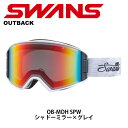 モデル： OUTBACK フレームカラー：スパークルホワイト レンズカラー：シャドーミラー×グレイ 可視光線透過率：36% 紫外線透過率：0.1%以下（UVカット99.9%以上） レンズ形状：ダブルレンズ レンズ機能：PREMIUM ANTI-FOG (くもり止めレンズ)、クラリテックスコート、ミラーコート フレーム機能：A-BLOW SYSTEM、メガネ対応、ヘルメット対応、超撥水メッシュ、ノンスリップストラップ、ラウンドバックル(別売ベルトクリップBH-12対応) 付属品：ゴーグル用巾着袋 生産国：日本製 対象年齢：大人用（男女兼用モデル） 販売定価：27,500円 ゆがみの少ない視界のシリンドリカルレンズモデル ※ご注意※ ・製造過程で細かいキズがつくことがあります。ご了承ください。 ・実店舗と在庫を共有しいるため、タイミングによって完売となる場合がございます。 ・モニターの発色によって色が異なって見える場合がございます。 【返品交換不可商品】