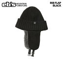 eb's エビス RIB FLAP BLACK リブフラップ キャップ ビーニー 25-26モデル