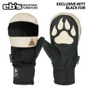 eb's【24/25・EXCLUSIVE MITT:BLACK FUR】エビス エクスクルーシブミット 耐水 防水 保温 スキー スノボ スノーボード スノーボ...
