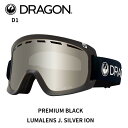 【A04】DRAGON ドラゴン ゴーグル D1 PREMIUM BLACK LL J.SILVER ION 24-25 モデル【返品交換不可商品】(4)