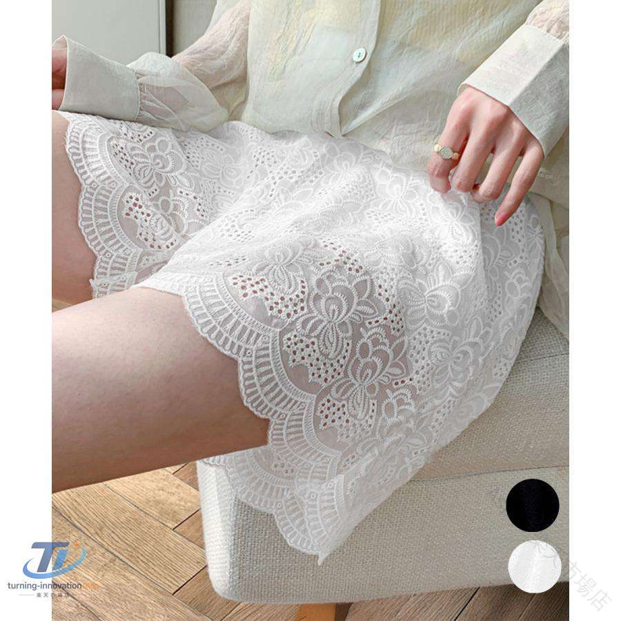 花柄レース ペチコートパンツ レディース ネコポス対応 春 夏 秋 冬 インナー ボトムス 透け防止 おしゃれ 快適 軽量 柔らか 通気性 人気 ファッション セール