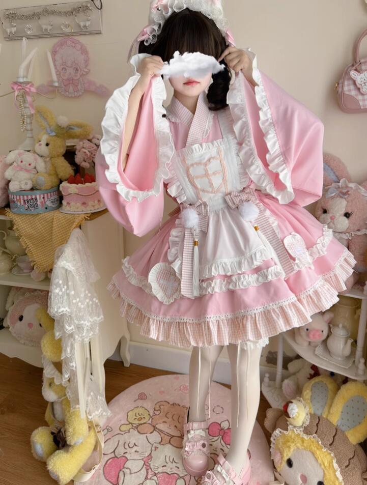 チェリー&リボン柄 浴衣ドレス 量産型 姫ギャル ロリータ 8dvkn7nodcstct30rowx.jpg