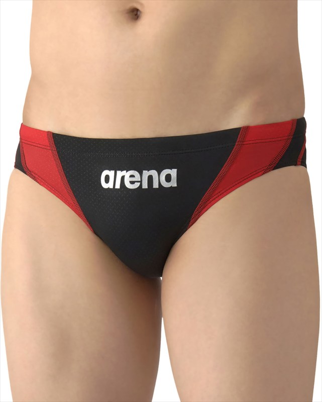 【1点までメール便可】[arena]アリーナメンズWA承認競泳水着レーシングリミック(AS6SRC28M)(BKRD)ブラック×レッド