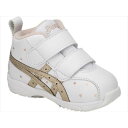 アシックス ベビーシューズ GD.RUNNER BABY SL-MID 1144A004 100 ホワイト×シャンパンゴールド