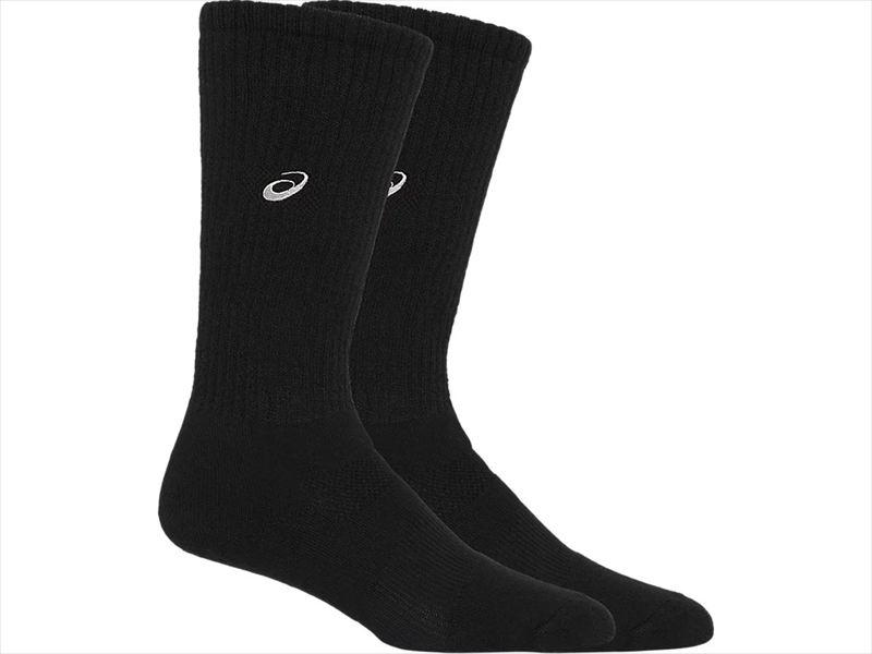 [asics]アシックスワンポイントハイソックス(3053A137)(001)パフォーマンスブラックxミッドグレー