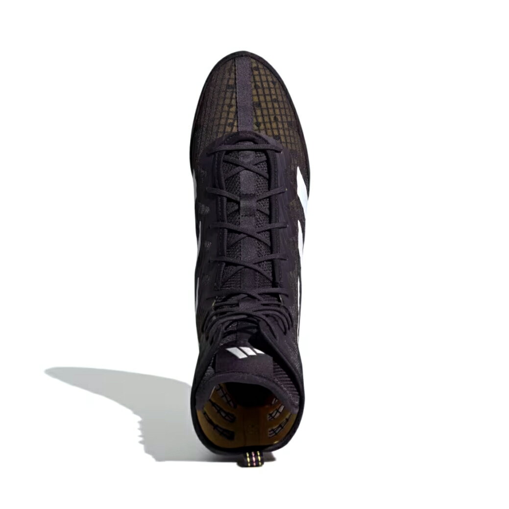 アディダス ボクシングシューズ BOX HOG 4 IF0477 オーロラブラック×フットウェアホワイト×スパーク