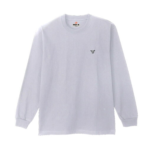 ヘインズ BEEFYワンポイント長袖Tシャツ H8-X401 060 グレー ヘインズ BEEFYワンポイント長袖Tシャツ H8-X401 060 グレー