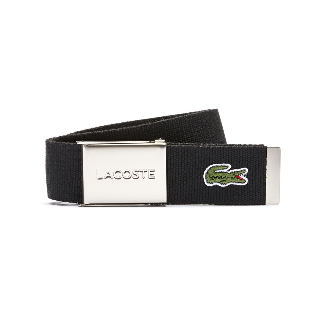 LACOSTE ベルト メンズ [LACOSTE]ラコステメンズ アクセサリーL.12.12 布ベルト(RC2012)(031)ブラック