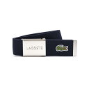 LACOSTE ベルト メンズ [LACOSTE]ラコステメンズ アクセサリーL.12.12 布ベルト(RC2012)(166)ネイビー