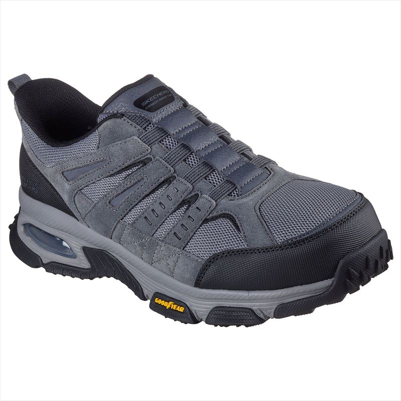 Rakuten - [SKECHERS WORK]スケッチャーズワークメンズスリップインズ作業靴SKECH-AIR ENVOY ST-DELEGATOR(200240)(CHAR)チャコール