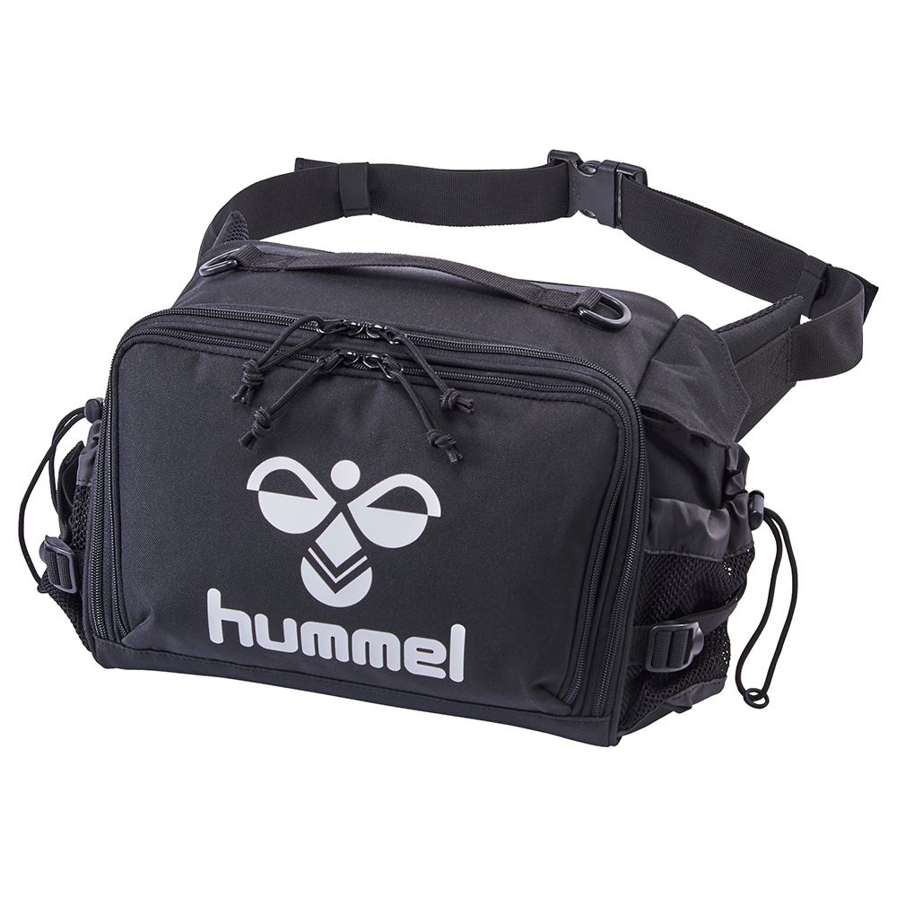 Hummel - [hummel]ヒュンメルチームウエストトレーナーバッグ(レインカバー付き)(HFB1033)(90)ブラック