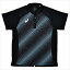 【1点までメール便可】 アシックス 卓球ゲームシャツ ジュニアから大人まで クールゲームシャツ XK1066 9038 ブラック×アクア