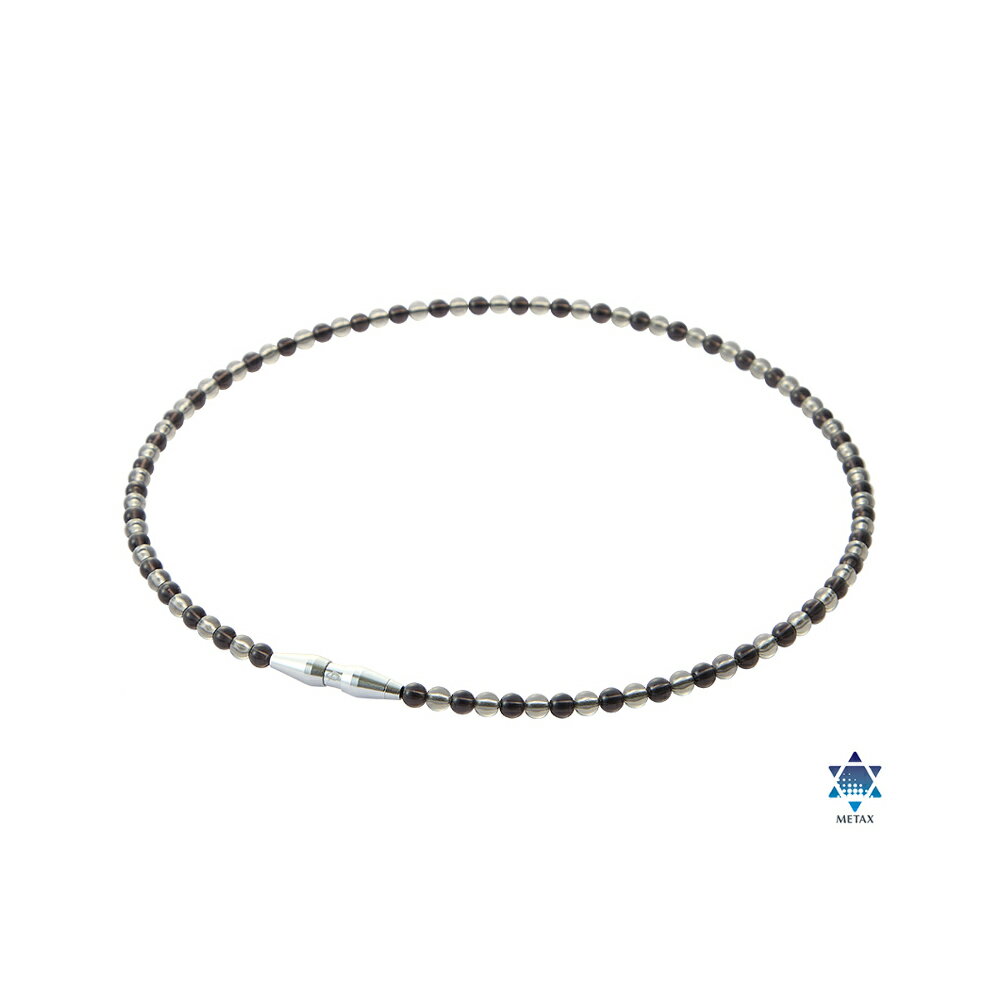 【1点までメール便可】[Phiten]ファイテンRAKUWAネックレスEXTREME クリスタルタッチブラック/グレー 5..