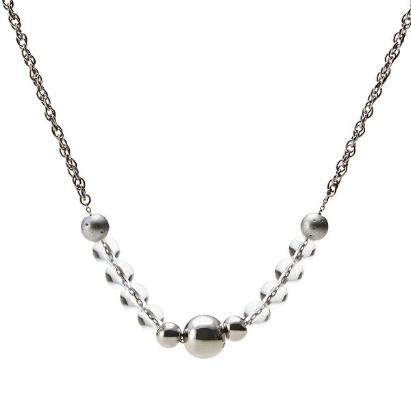 [Phiten]ファイテンネックレス チェーン(7625JX969051)水晶シルバー 40cm