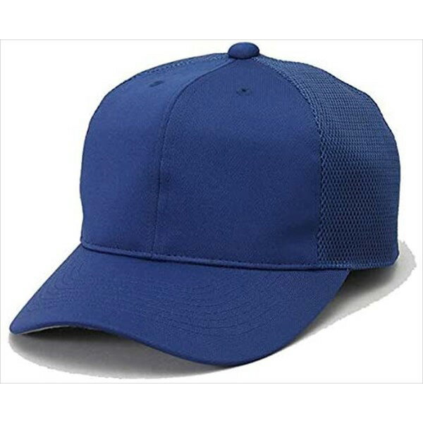 エスエスケイ 角ツバ6方型半メッシュベースボールキャップ BC074 63 Dブルー