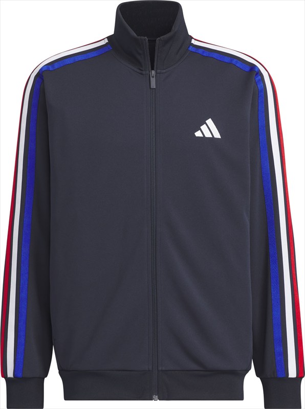 [adidas]アディダス3Sレギュラーフィット ダブルニット トラックジャケット(JZR00)(JV6981)レジェンドインク/チームロイヤルブルー/ホワイト/ベタースカーレット(4)