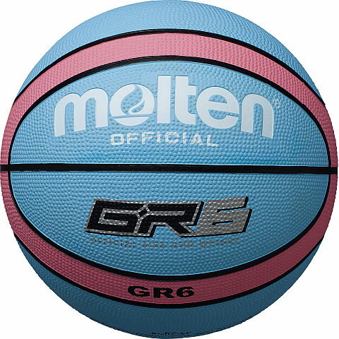 モルテン ゴムバスケットボール6号球 GR6 BGR6-CP シアン×ピンク モルテン ゴムバスケットボール6号球 GR6 BGR6-CP シアン×ピンク