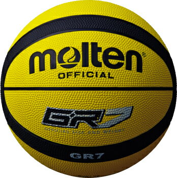 モルテン ゴムバスケットボール7号球 GR7 BGR7-YK イエロー×ブラック モルテン ゴムバスケットボール7号球 GR7 BGR7-YK イエロー×ブラック