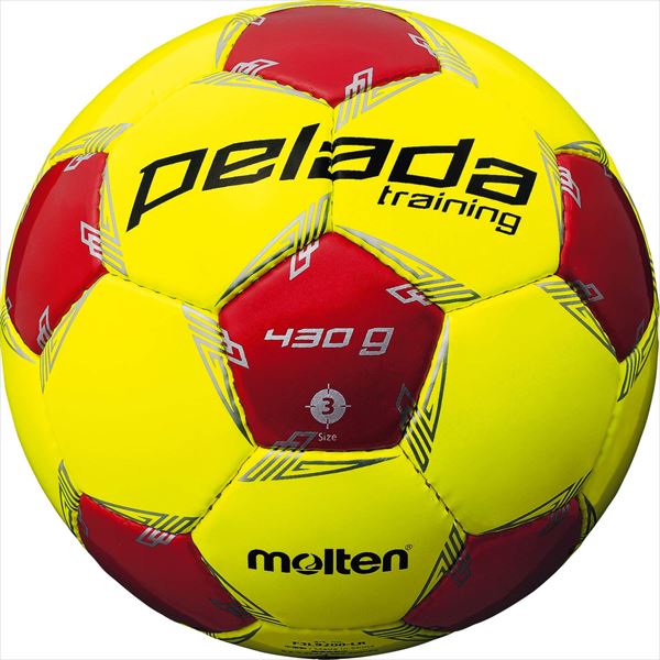 モルテン サッカートレーニングボール重量430g3号球 ペレーダトレーニング F3L9200-LR 蛍光イエロー×メタリックレッド その1