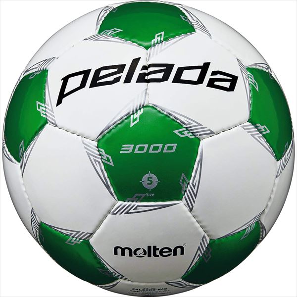 モルテン サッカーボール検定5号球 ペレーダ3000 F5L3000-WG ホワイト メタリックグリーン