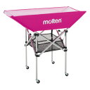 【メーカー直送商品】【日時指定不可】 モルテン 折りたたみ式平型ボールカゴ 背高103cm 4点セット フレーム・幕体・小物ネット・キャリーケース BK0033-P ピンク