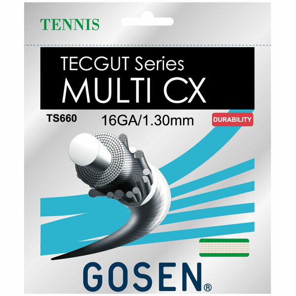 【数量1までメール便可】 ゴーセン テックガット マルチCX16 TS660 15 ナチュラル