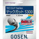 【メール便可】 ゴーセン 軟式テニスガット TECGUT テックガット5300 SS603 BK ブラック