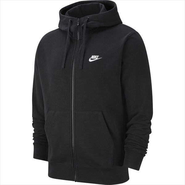 [NIKE]ナイキメンズパーカークラブ フレンチテリー フルジップフーディ(BV2649)(010)ブラック/ブラック/ホワイト