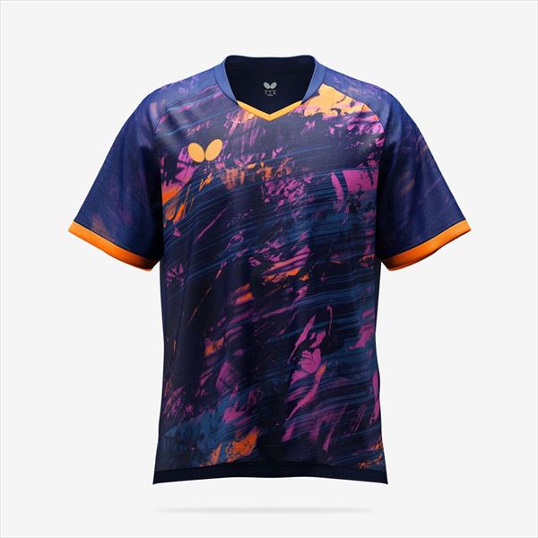 【1点までメール便可】 バタフライ 男女兼用プラクティスシャツ ペルセード・シャツ 46550 178 ネイビー