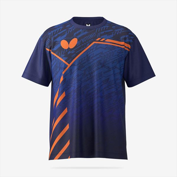 【1点までメール便可】 バタフライ 男女兼用プラクティスシャツ レクート・Tシャツ 46790 178 ネイビー