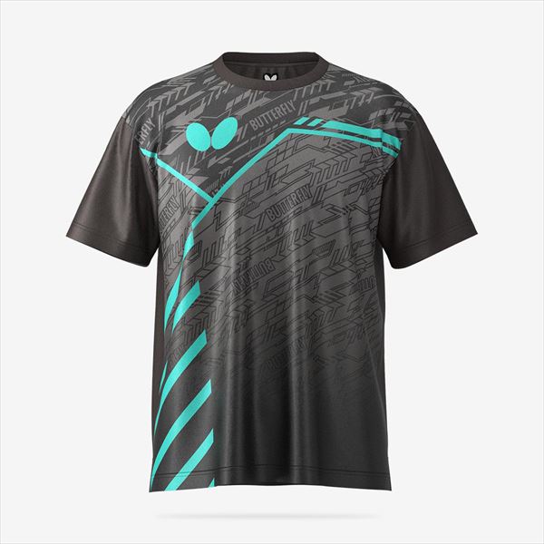 【1点までメール便可】 バタフライ 男女兼用プラクティスシャツ レクート・Tシャツ 46790 278 ブラック