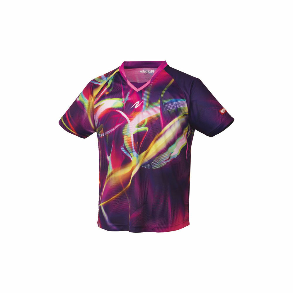 【1点までメール便可】[Nittaku]ニッタク男女兼用ゲームシャツスカイトリックシャツ(NW-2207)(50)パープル