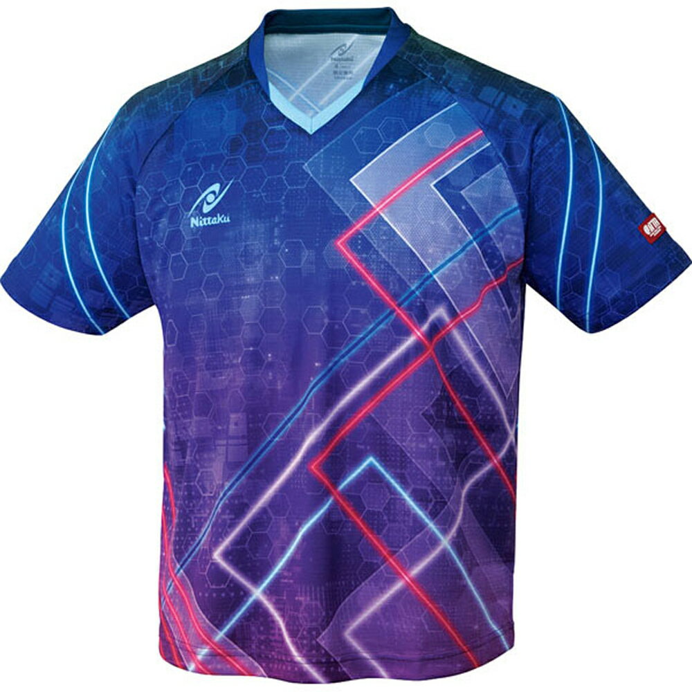 【1点までメール便可】 ニッタク 男女兼用ゲームシャツ ブライトネオンシャツ NW-2212 02 ネイビー