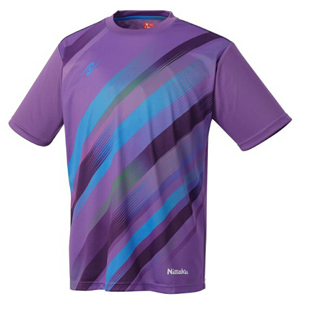 【1点までメール便可】[Nittaku]ニッタク男女兼用プラクティスシャツフリートTシャツ(NX-2012)(50)パープル