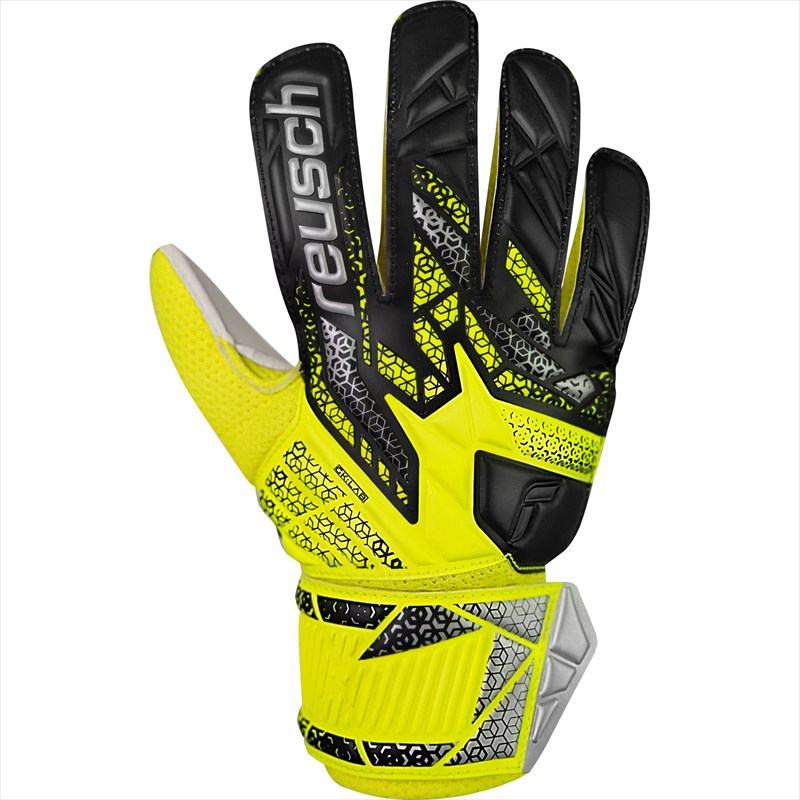 [reusch]ロイシュ ジュニアキーパーグローブ アトラクト ソリッド ジュニア 5562515 2014 セイフティイエロー×シルバー