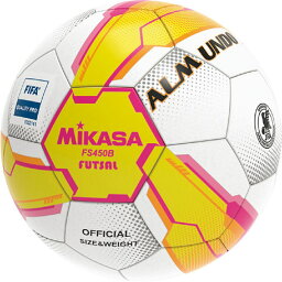 [MIKASA]ミカサフットサルボール検定4号球ALMUND 縫い FIFA Quality Pro(FS450B-YP-FQP)イエロー/ピンク