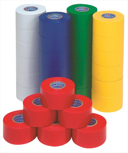 エバニュー ラインテープ40V 6巻入 EKA059 90 ホワイト