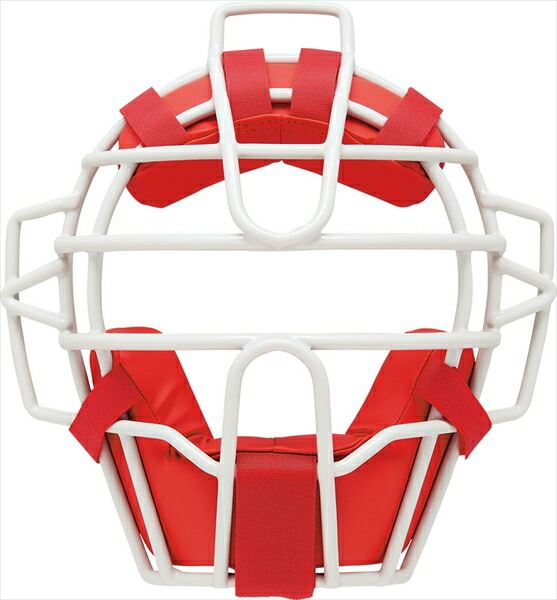 ゼット キャッチャーズギア 軟式用キャッチャーマスク BLM3218C 6413 レッド×シルバー