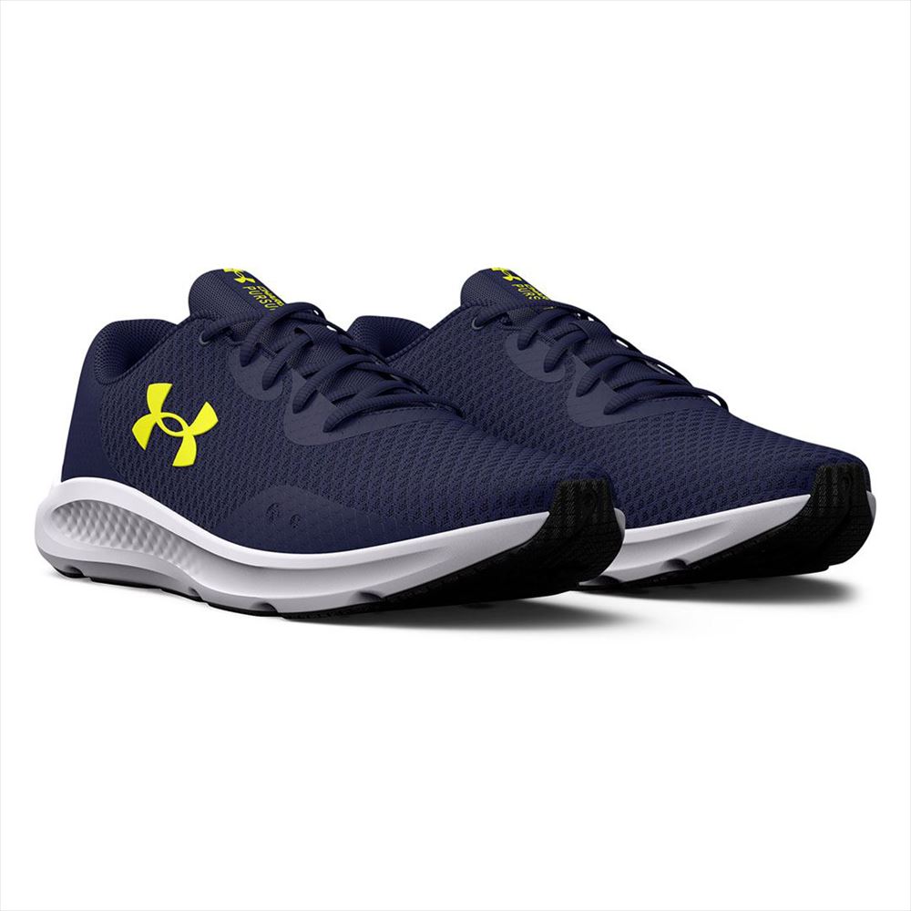 [UNDER ARMOUR]アンダーアーマーUA チャージド パスート3 エクストラ ワイド(3025801)(400)ミッドナイトネイビー/ホワイト/YLR