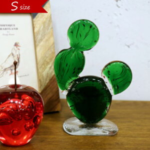 ＼ ポイント最大32倍 27日 1:59まで／amabro CACTUS GLASS ORNAMENT Round Fan Sサイズ ガラス サボテン オブジェ 置物 インテリア グリーン